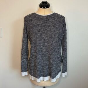 Eileen Fisher Organic Linen and Cotton Long Sleeve Sweater Knit Top, Petite S